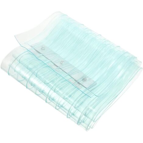 de Porte PVC Bleu Ray Rideau Lanires Antivent pour