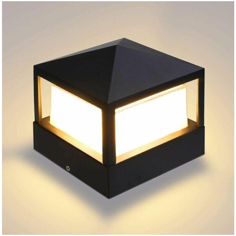 De Poteau Lampe Pilier Portail Lampe D'extérieur lumière colonne lampe Villa IP65 étanche Aluminium jardin paysage pelouse porte clôture entrée