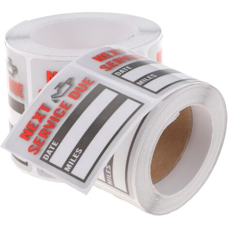 de Rappel Vidange Huile 2 Rouleaux 100 Pcs Adh sifs Imperm
