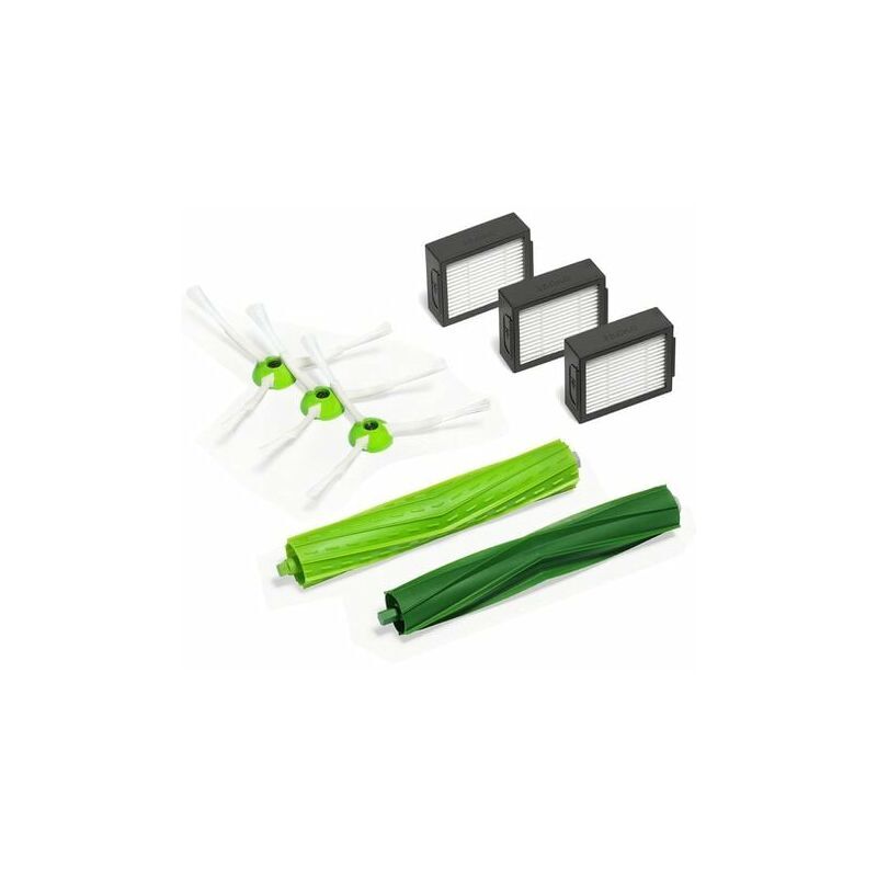 De Série E Et I - Kit D'Entretien Pour Roomba 3 Brosses Latérales - Filtres 3 Haute Efficacité - 1 Paire De Brosses D'Extraction En Silicone
