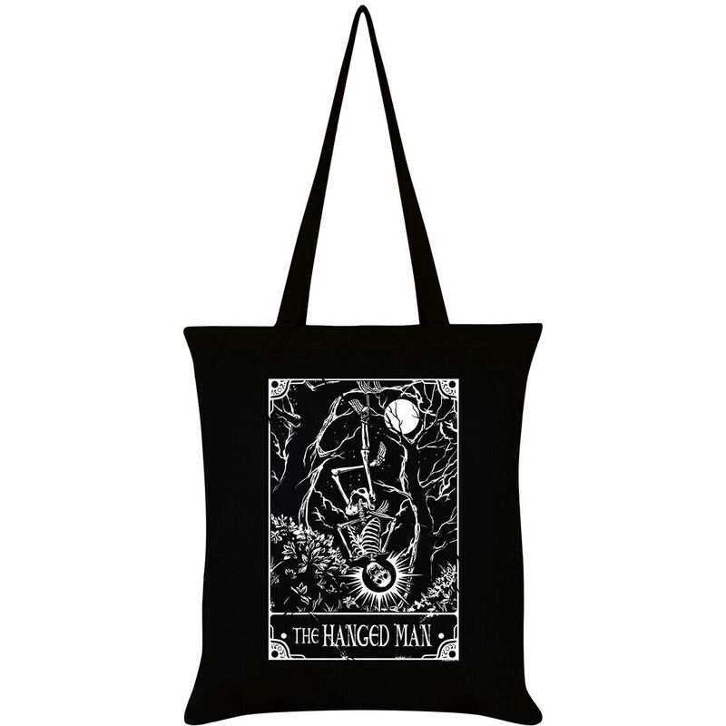 Deadly Tarot The Hanged Man Tote Bag (One Size) (Black/White)