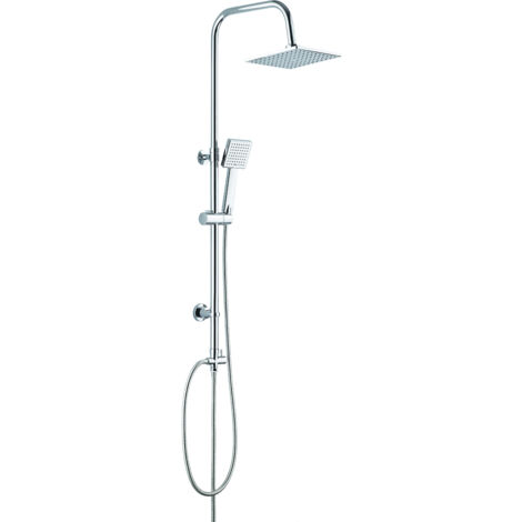 Deante  Douche Pluie 1-Fonction - Carré - Chromé Brillant - Anti-Clac, Réglable, Élégant