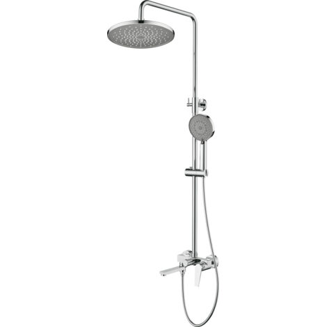 Deante Douche pluie - Chromé brillant - Hauteur réglable - Système anti-calcaire - Flexible en acier