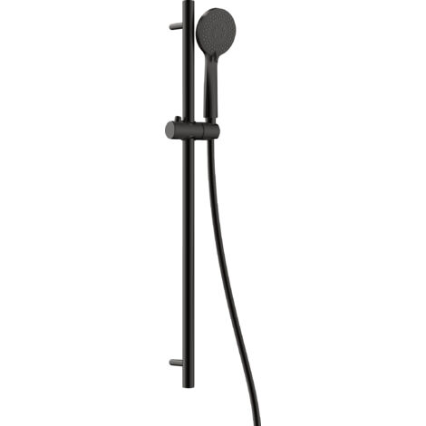 Deante Ensemble de Douche 3-Fonctions - Noir Mat - Design Moderne - Acier Inoxydable Durable