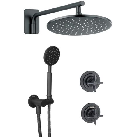 Deante Ensemble de douche moderne noir mat