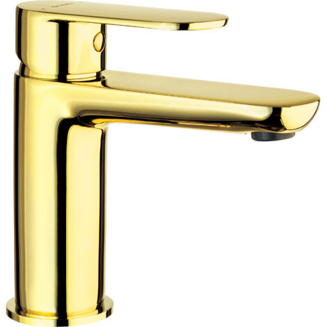 Deante Mitigeur lavabo Alpinia - Doré - Design moderne - Économie d'eau - Élégance intemporelle