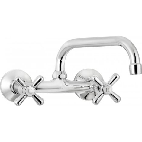 Deante Neo Symetrio - rubinetto lavabo a parete, cromato