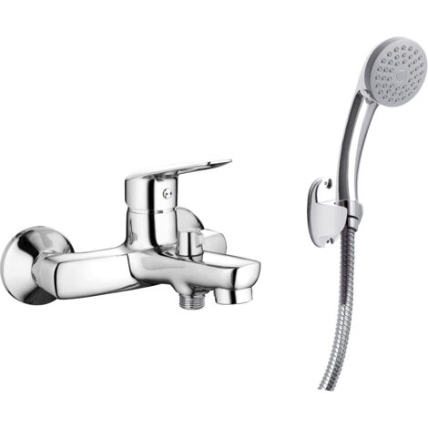 Deante Robinet de baignoire avec douchette - Chromé - Élégant et fonctionnel - Installation facile