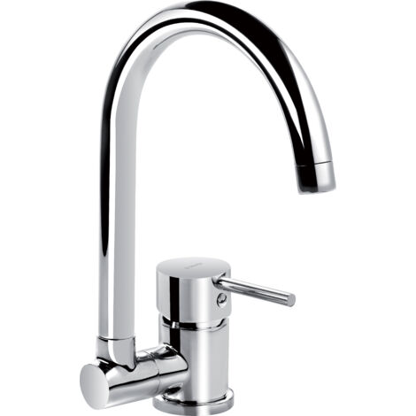Deante  Robinet de cuisine Aster - Chromé - Bec rabattable - Élégant et pratique