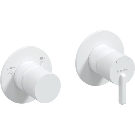 Deante Robinet de douche horizontal - Blanc - Design moderne - Résistant à la corrosion - Pratique
