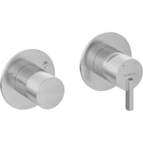 Deante  Robinet de douche horizontal - Finition acier brossé - Durable et moderne - Installation facile