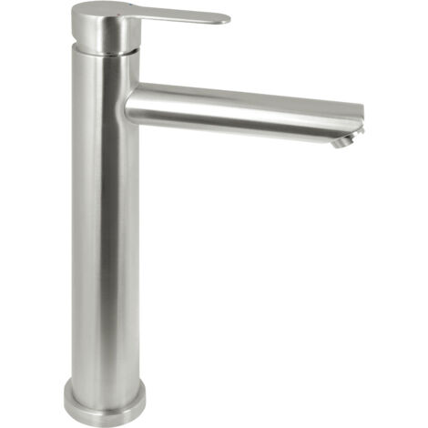 Deante Robinet de lavabo Lupo - Haute - Acier brossé - Durable et élégant - Design moderne