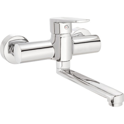 Deante  Robinet mural lavabo Tubo - Chromé - Économie d'eau - Durable et élégant