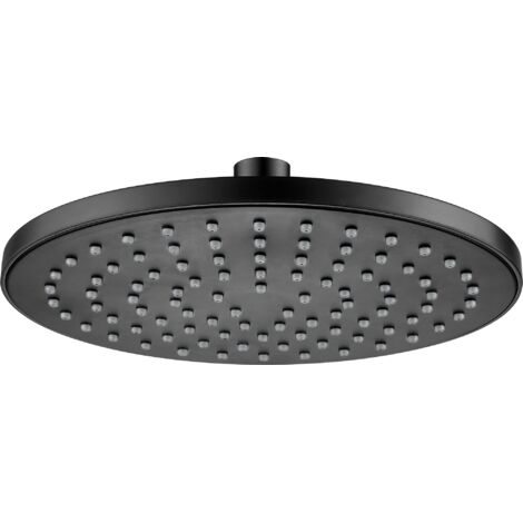 Deante Tête de douche 1-fonction - Noir mat - Design rond élégant - Anti-calcaire innovant