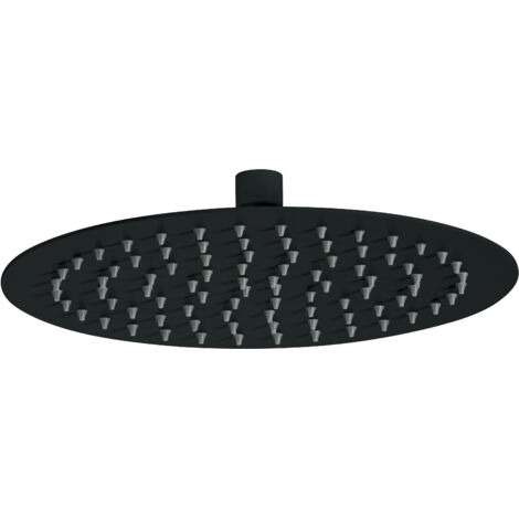 Deante Tête de douche ronde - 250 mm - Noir élégant - Design moderne - Anti-calcaire