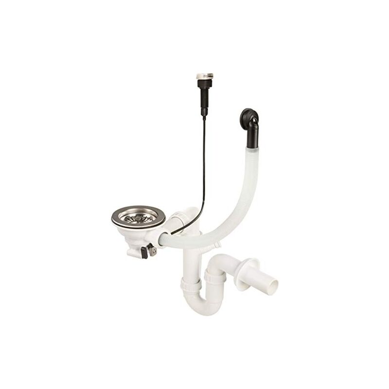 Zxy 9972 siphon pour évier en granit avec cuve simple gris - Deante