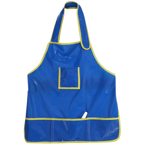 débardeur imperméable pour enfantsbricolagetablier de peinture et d'artisanat, bleu