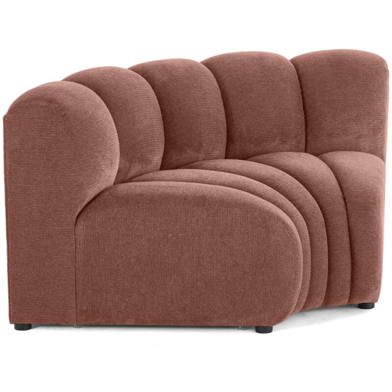 Lisa Design - Debbie - module d'angle réversible en tissu texturé - rose