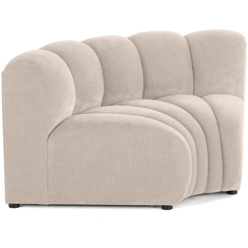 Lisa Design - Debbie - module d'angle réversible en tissu texturé - beige