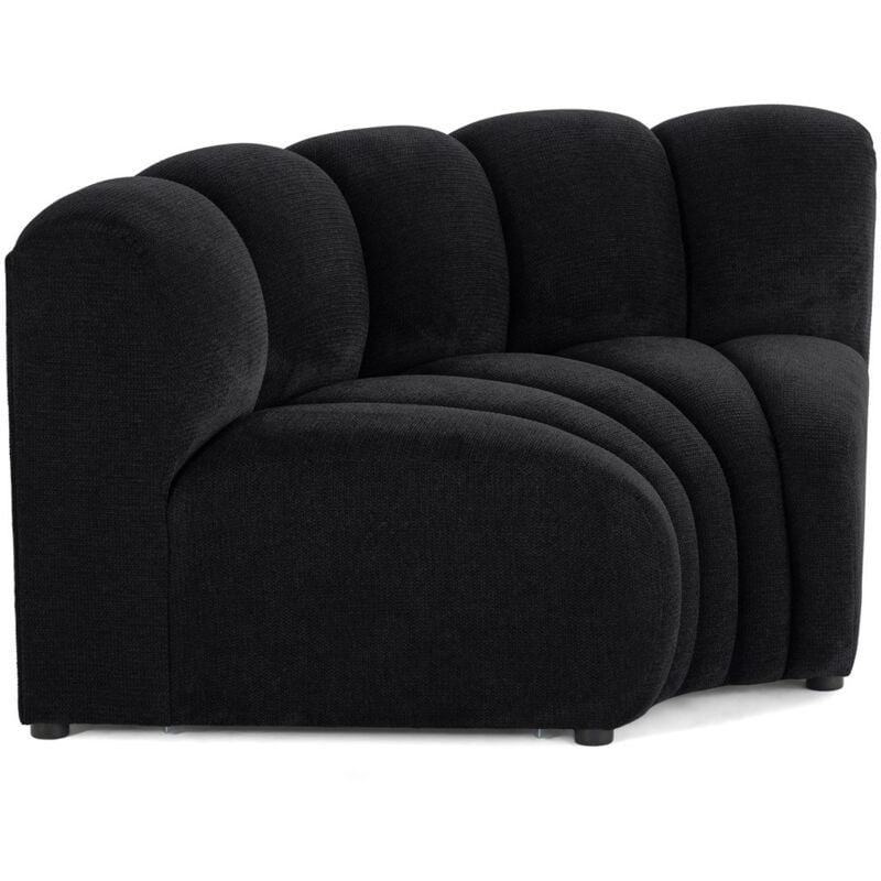 Lisa Design - Debbie - module d'angle réversible en tissu texturé - noir