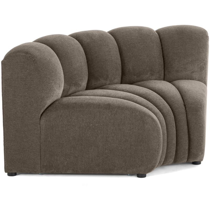 Lisa Design - Debbie - module d'angle réversible en tissu texturé - taupe