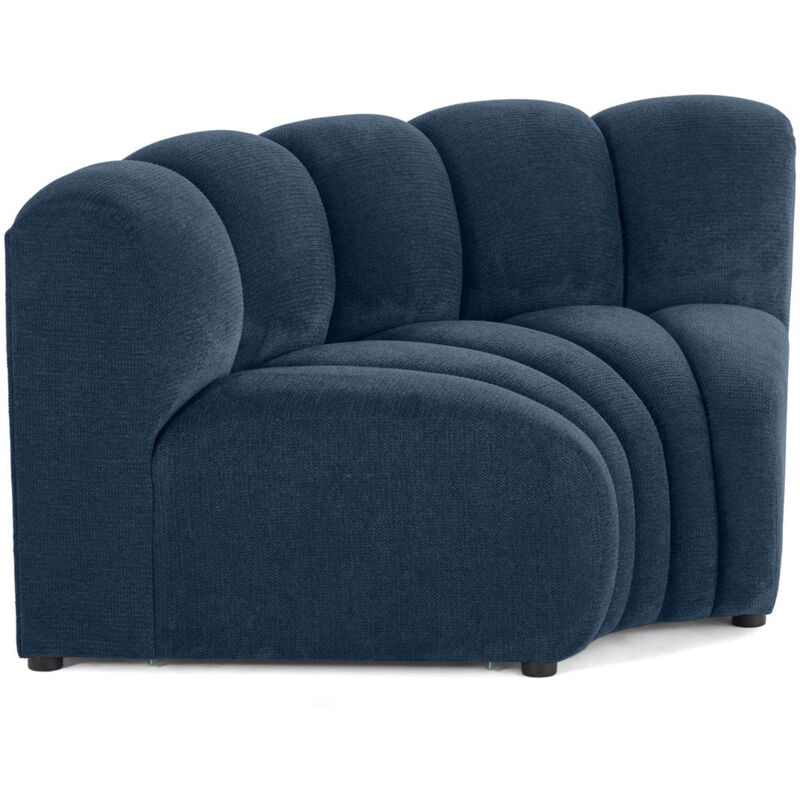 Lisa Design - Debbie - module d'angle réversible en tissu texturé - bleu
