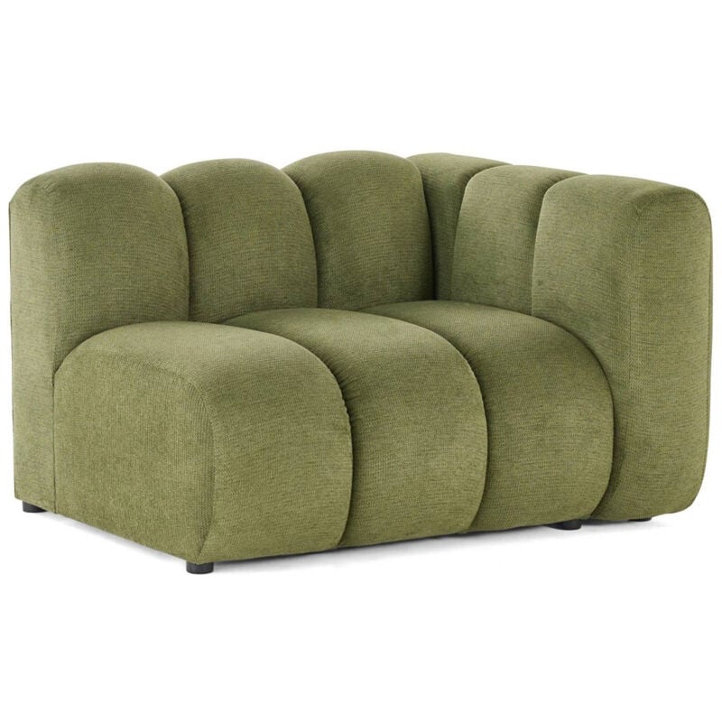 Lisa Design - Debbie - module d'assise droit en tissu texturé - vert