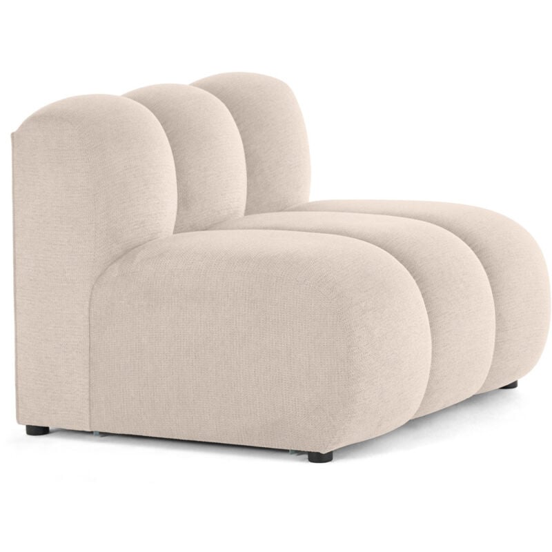 Lisa Design - Debbie - module d'assise sans accoudoirs en tissu texturé - beige