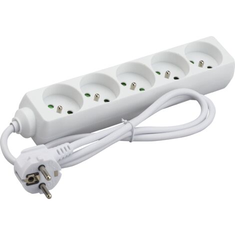 DEBFLEX - BLOC 5 PRISES 2P+T 16A 1M BLANC - 716973