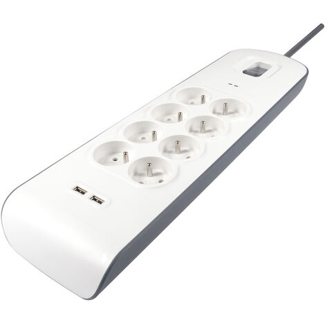 Multiprise Parafoudre 8 prises + 2 port USB 2.4A Cable de 2m Belkin -  Cdiscount Bricolage
