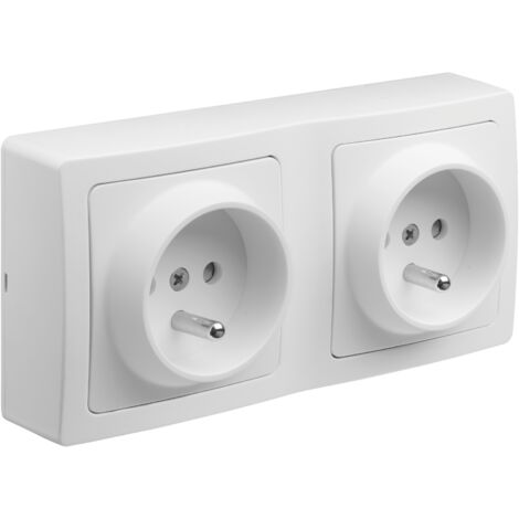 DEBFLEX - BLOK DOUBLE PRISE DE COURANT 2P+T SAILLIE BLANC - 746807