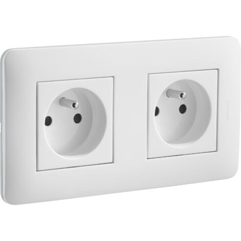 DEBFLEX - CASUAL DOUBLE PRISE DE COURANT 2P+T PRECABLEE BLANC - 742765