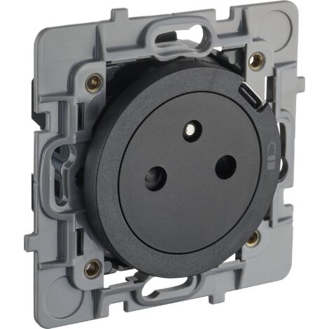 DEBFLEX - Casual Evo - Interrupteur Poussoir - Interrupteur Mural Pour Commande D'Éclairage à Plusieurs Points De Contrôle - Installation Rapide - ABS - Installation Encastrée - Noir - 76 X 76 X 34 Mm