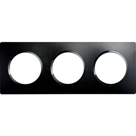 DEBFLEX - CASUAL EVO PLAQUE DE FINITION 3 POSTES NOIR INTENSE