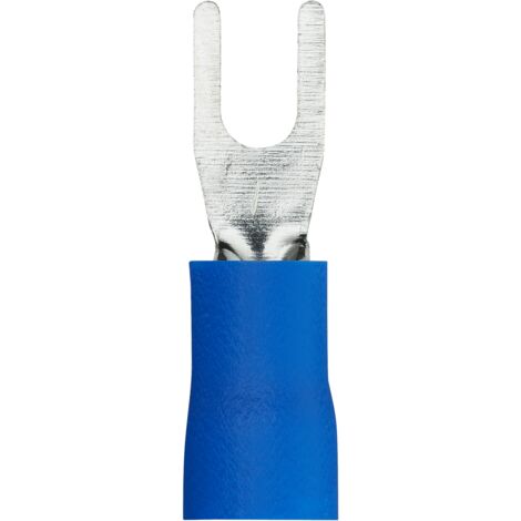 DEBFLEX - COSSE FOURCHE PRE-ISOLE Ø 3 MM BLEU SACHET DE 10 - 711030