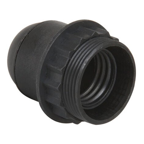 DEBFLEX - DOUILLE E27 1/2 FILETEE PLASTIQUE NOIR - 712700