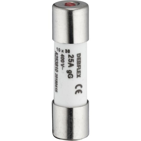 DEBFLEX - FUSIBLE AVEC VOYANT 10.3X38 25A 400V SACHET DE 3 - 715686