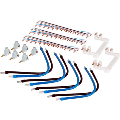 DEBFLEX - KIT CABLAGE 3 RANGEES POUR DISJONCTEUR VIS(6PEIGNES,6 BORNES,8 CABLES) - 707748
