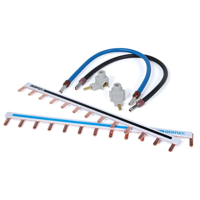 Debflex - kit cablage 1 rangee pour disjoncteur VIS(2PEIGNES,2 BORNES,4 cables) - 707746