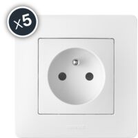 Interrupteur va-et-vient complet - aluminium brillant - Casual DEBFLEX