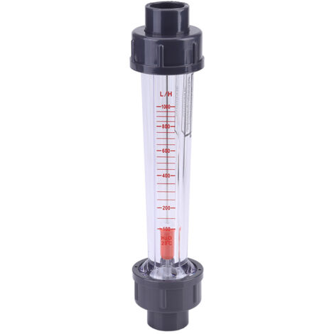Débitmètre à eau LZS‑15D, tube plastique, mesure débit 100‑1000L/h, compteur eau