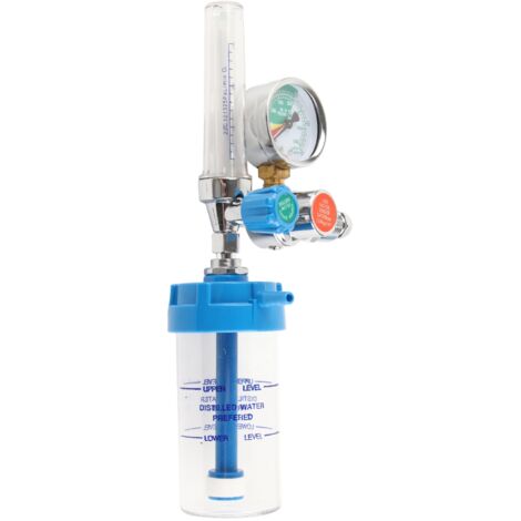 Débitmètre à oxygène avec régulateur de pression et raccord fileté BSP 5/8"