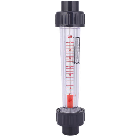 Débitmètre à tube plastique LZB-15(D) - Haute précision - Résistant aux acides et alcalis - Mesure de débit liquide 6-60L/H
