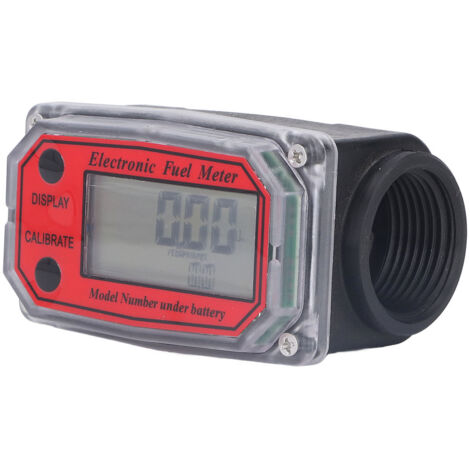 Débitmètre de carburant à Turbine électronique 1,3 pouces, affichage numérique, compteur de carburant avec batterie 2.3-3.3V Rouge