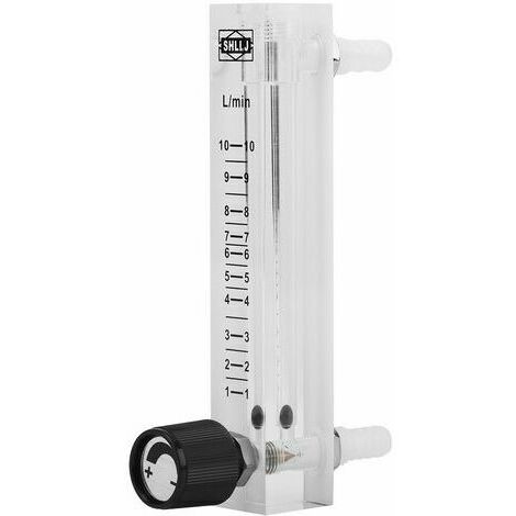 Débitmètre de gaz, Débitmètre 1-10 LPM Débitmètre avec vanne de régulation pour l'oxygène/air/gaz