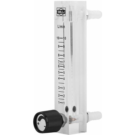 Débitmètre de gaz, LZQ-7 Débitmètre 1-10LPM Débitmètre avec vanne de régulation pour l'oxygène/air/gaz