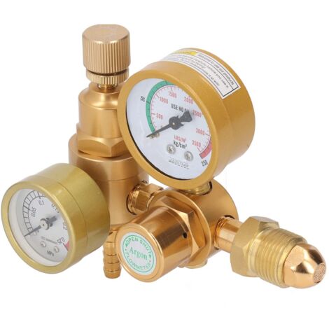 Débitmètre de Soudage, Régulateur de Gaz de Soudeur G5/8in Entrée de Filetage Mâle Lecture Simple Bouton de Réglage de Haute Précision pour Agron