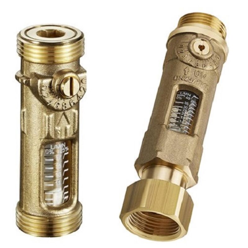 Vanne d'équilibrage avec affichage du débit hycoflow vtb - DN25 - Débit : 5-40 l/min - Longueur : 143 mm - Diamètre : G1- Clés : 38 pour SW1 et 36