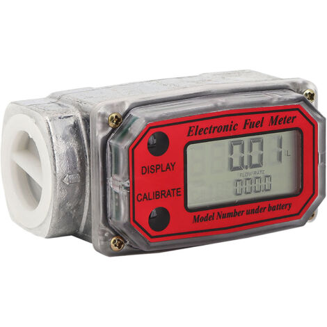 Débitmètre numérique miniature à turbine pour carburant diesel, 10-200 L, filetage NPT 1".