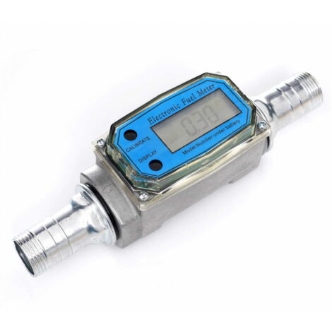 Débitmètre numérique pour carburant et huile – Raccord BSPT/NPT 1" – Précision 0,5% – Débit 20-75 l/min – Écran LCD 5 chiffres